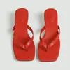 Chanclas de tacón alto de punta cuadrada casual de verano, estilo europeo y americano, para mujer, sandalias de tira de dedo fáciles de poner, venta al por mayor transfronteriza