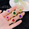 Anillo Retro de Alta Gama Cristal de Lujo Color Tesoro Anillo Abierto para Mujer Medio Antiguo Versátil Elegante Color Circonia Dedo Índice