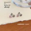 Colección de Pendientes de Pin Recto de Gato Kt con Microincrustaciones de Circonita de Cobre de Dibujos Animados para Mujer, Pendientes Lindos Dulces Geniales de Aguja de Plata para Estudiantes