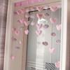 Cortina decorativa para puerta con diseño de perro Jade Gui Love Children, para dormitorio, cocina, entrada, cortina colgante, media cortina con forma de corazón para niña