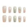 Oso Acuarela Estudiante Lazo Punto Pegamento Estéreo Corto Verano Blanqueador Lindo Parche Manicura Uñas Portátiles 30 Piezas