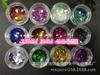 Lentejuelas para Nail Art de 12 Colores Corazón de Melocotón con Forma Láser Caramelo Redondas 2.5MM 3MM 4MM Mezcladas con Varias Especificaciones