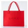 2026 Novo Estilo Sacola Tote de Lembrança Sacola Tote de Presente Sacola de Armazenamento Sacola Tote de Feltro Festivo Vermelho Fabricante