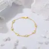 Pulsera de Zirconia Dorada Amazon Transfronteriza, Moderna, Lujo Ligero, Elegante, Delicada, Cadena de Muñeca Versátil para el Día a Día para Mujeres