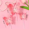 Decoração de Bolo para o Dia dos Namorados Chinês de 2025 Ursos Casal Ornamentos Coração Confissão Cartão de Amor Acessórios Plug-in