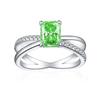 Tong Lin Nuevo Anillo de Plata de Ley 925 Diamante de Alto Carbono de 4 Quilates para Mujer Nicho de Alta Gama Lujo Ligero Corte Flor de Hielo Llama Tesoro de Color