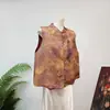 Nuevo Chaleco Jacquard con Borlas Retro Chino 2026 Otoño Nuevo Estilo Gradiente Cuello Alto Capa Holgado Estilo Nacional Chaleco Mujer