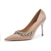 Tacones de aguja de charol brillante con pedrería, estilo hada, de alta gama, modernos y elegantes, nuevos zapatos versátiles de verano 2026 para mujer, para combinar con faldas