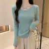 Moda Otoño/Invierno 2026 Nuevo Suéter de Mujer de Diseño Cruzado de Nicho Ajustado Versátil Top de Punto