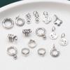 Anillo de plata esterlina S925 de nube auspiciosa Carácter Xi calabaza Carácter fu Accesorios de serpiente retro envejecido DIY hecho a mano material de abalorios