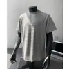 Camiseta Masculina de Manga Curta para o Verão Camisa Básica Branca Pura Top Simples Camiseta Casual de Manga Meia-Manga com Gola Redonda Estilo Fino Tendência
