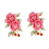 Design Original Feito à Mão Tecido Imitação Rosa Antigo Flanela Estilo Tang Grampo de Cabelo Retrô Studio Fotográfico Adereços de Foto Acessórios de Cabelo Hanfu