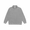 Roupas Vintage Yidao 2026 Outono Novo Moletom Americano Retrô Listrado com Meio Zíper e Gola Alta para Homens, Top Solto e Casual