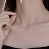 Colar Feminino Corrente para Clavícula Diamond Zircon Francês Flash Cintura Fina Não Desbota Verão Nicho Luxo Leve Versátil Empilhado Produto Novo