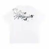 Camiseta masculina retro estilo chinês com bordado floral, manga curta, resistente, modelagem solta com vibe nicho e casual, gola redonda