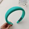 Diadema Coreana de Verano Fresca Azul-Verde de Cráneo Alto Accesorios para el Cabello Diadema Ancha Color Caramelo Crema Pasador Popular