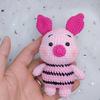 Boneca Leitão de Crochê com Lã Criativa Novo Pingente Tecido à Mão Bolsa Artesanal Produto Acabado Bolsa Fofa de Animal de Estimação