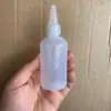 Botella de chorro con escala 100ml 120ml Punta suave Botella exprimible Botella de alcohol Botella desinfectante Botella de gel suave
