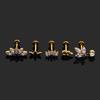 Aleación de Titanio G23 Exquisita Hoja Mariposa Flor Circonita Tachuela para Labio Tachuela para Hélice Auricular Rosca Interna Estilo Europeo y Americano Piercing Personalizado Joyería para Labios