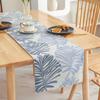 Caminho de Mesa Jacquard de Peça Única para Presentes Corporativos, Design Dupla Face, Acabamento Fino, Toalha de Mesa Estilo Americano Estampada para Mesas Longas