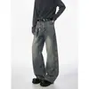 Estilo Novo de Verão Calças Casuais Largas Estilo Coreano para Casais, Jeans Lavado Vintage Tendência Versátil
