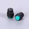 R16-503Ad Interruptor de Llave Redondo de Bloqueo Automático con Luz 16mm Interruptor de Botón de Auto-Retorno Normalmente Abierto 4 Pines Cabeza Plana
