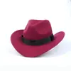 Sombrero de Lana de Caballero Otoño e Invierno Europeo y Americano Transfronterizo Sombrero de Jazz Metálico para Hombres y Mujeres Sombrero de Panamá Deformado Sombrero Vaquero
