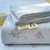 Juego de Tres Piezas de Sábana y Funda Nórdica de Gasa de Doble Capa Clase A, Sábana de Dormitorio de Gasa Ultrarresistente para el Verano, Juego de Tres Piezas de Sábana de Gasa Arrugada Amigable con la Piel