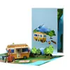 Tarjeta de felicitación tridimensional hecha a mano para viajes de jubilación universal creativa, Tarjeta de regalo de vacaciones de verano en la playa, Regalo universal de cumpleaños