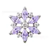 Joyería Popular de Colores Bloqueados con Circonita de Copo de Nieve Transfronteriza, Pendientes Dulces de Lujo Ligero Estilo Coreano, Accesorios de Joyería para Piercings