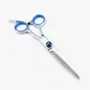 Tijeras de Peluquería de Rango Medio de 6.0 pulgadas, Tijeras para Cortar el Cabello, Tijeras Planas, Tijeras para Flequillo, Tijeras Entresacadoras, Tornillo Blanco 6H
