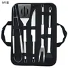 Bolsa Oxford Portátil Churrasco Aço Inoxidável Kit Churrasco Multifuncional Acessórios para Churrasco de Camping Kit Churrasco para Exterior