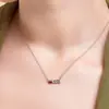 Collar de Mujer de Estilo Coreano Ins de Tres Colores con Circonita de Plata de Ley S925 Microincrustada, de Moda, Elegante, Simple y Versátil, de Venta Caliente en Europa y América