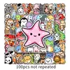 100 pegatinas de animales de dibujos animados para equipaje, tendencia personalizada, pegatinas de graffiti, cuaderno, coche, decoración de comercio exterior