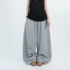 Pantalones anchos de calle hip-hop para hombre, holgados, adelgazantes, fluidos, casuales, pantalones de pierna ancha para danza jazz