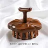 Peine Masajeador de Anillo de Sándalo Dorado para Estimulación del Cuero Cabelludo, Peine de Madera con Puntos para la Salud y Terapia de la Cabeza, Grabable, Peine de Madera Maciza para Uso Doméstico