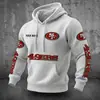 Uniforme de Equipo Transfronterizo Europeo y Americano Tallas Grandes Impresión Digital 3D Cárdigan Holgado con Cremallera y Capucha Sudadera Deportiva Sudadera de Invierno