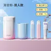 Set de Artículos de Tocador para Viaje Fácil Taza Portátil para Cepillo de Dientes Pasta de Dientes Caja de Almacenamiento para Cepillo de Dientes Cepillo de Dientes para Pareja Taza para Enjuague Bucal