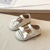 Zapatos de Cuero Pequeños para Niñas con Lazo Tejido Estilo Coreano Ultraligeros Ultrasuaves Nuevas Llegadas Primavera/Verano Zapatos para Guardería Bebé Zapatos Individuales Transpirables