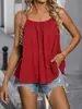 Roupas Femininas Plus Size Europeias e Americanas Transfronteiriças, Top Regata Liso Solto Plissado, Novo Produto 2026, Mais Vendido Transfronteiriço
