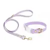 Set de Collar y Correa para Gato y Perro de Color Sólido de PVC, Set de Dos Piezas Impermeable y Resistente a la Suciedad para Mascotas, Personalizable desde la Fábrica de Origen