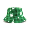 Temu Vendedor de Sucesso Transfronteiriço Chapéu Balde Trevo St. Moda do Dia de São Patrício Chapéu Versátil Tendência Chapéu Bucket para Exterior
