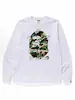 Suministro Transfronterizo y Comercio Exterior Mayorista Marca de Moda Camiseta de Manga Larga Cabeza de Mono Camiseta Base Pesada Tiburón 1