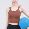 Nuevo estilo de ropa interior deportiva de una pieza con doble tirante para mujer, espalda hermosa, yoga, a prueba de golpes, sin aro de acero, fitness, camisola de alta elasticidad.
