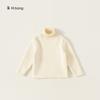 Roupa Infantil Youbao Suéter de Lã Peça Única Outono e Inverno Tricô de Gola Alta para Meninas Cor Sólida Roupa Íntima Infantil Pulôver para Crianças Pequenas