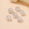 Set de Preservación del Color para Bolsas de Oro de 18K Accesorios de Cuentas de Zirconia de Color Cubo de Cuentas Espaciadoras Taladro de Cuentas Accesorios para Pulseras de Cuentas