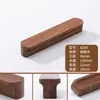 Al por mayor personalizado de fábrica Nogal Negro de América del Norte Madera Maciza Madera de Haya Tipo Artesanal Manija de Armario Tirador de Puerta Simple Japonés