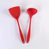 Juego Personalizado de 12 Utensilios de Cocina de Silicona, Incluyendo Espátula, Pala para Arroz, Cuchara para Sopa y Otros Utensilios de Cocina de Silicona Antiadherentes con Mango Largo