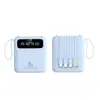 Logo de Regalo Personalizable, Power Bank de 20000Mah Certificado 3C con Cuatro Cables Integrados, Fuente de Alimentación Móvil Compacta y Portátil