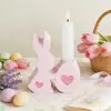 Molde de Silicone Coelho da Páscoa Portador de Ovos Suporte Plano para Velas Coelho Segurando Ovo Decoração DIY de Gesso para Aromaterapia